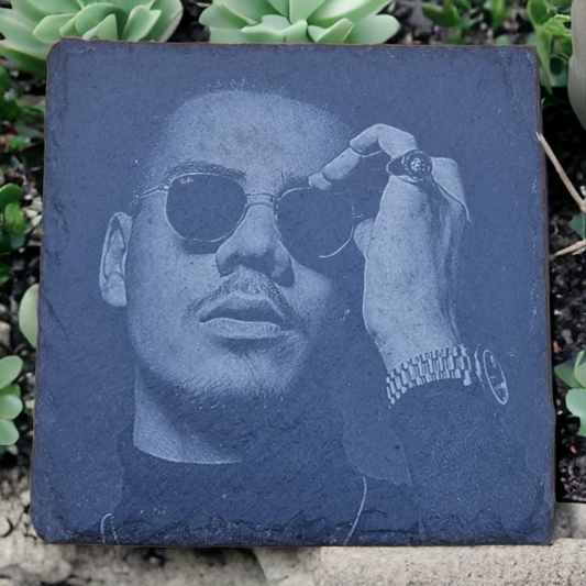 Personalisierbare Schiefer-Untersetzer - Individuelle Akzente für dein Zuhause oder den Campingplatz