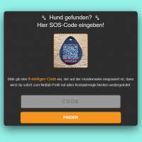 SOS-Hundemarke (mit NFC-Chip und QR-Code)